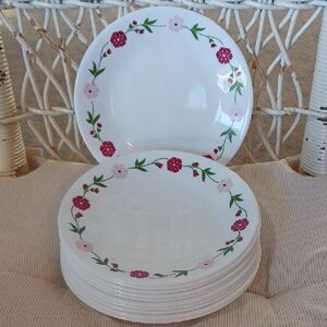 Corelle~ Spring Pink dessert plates- 11